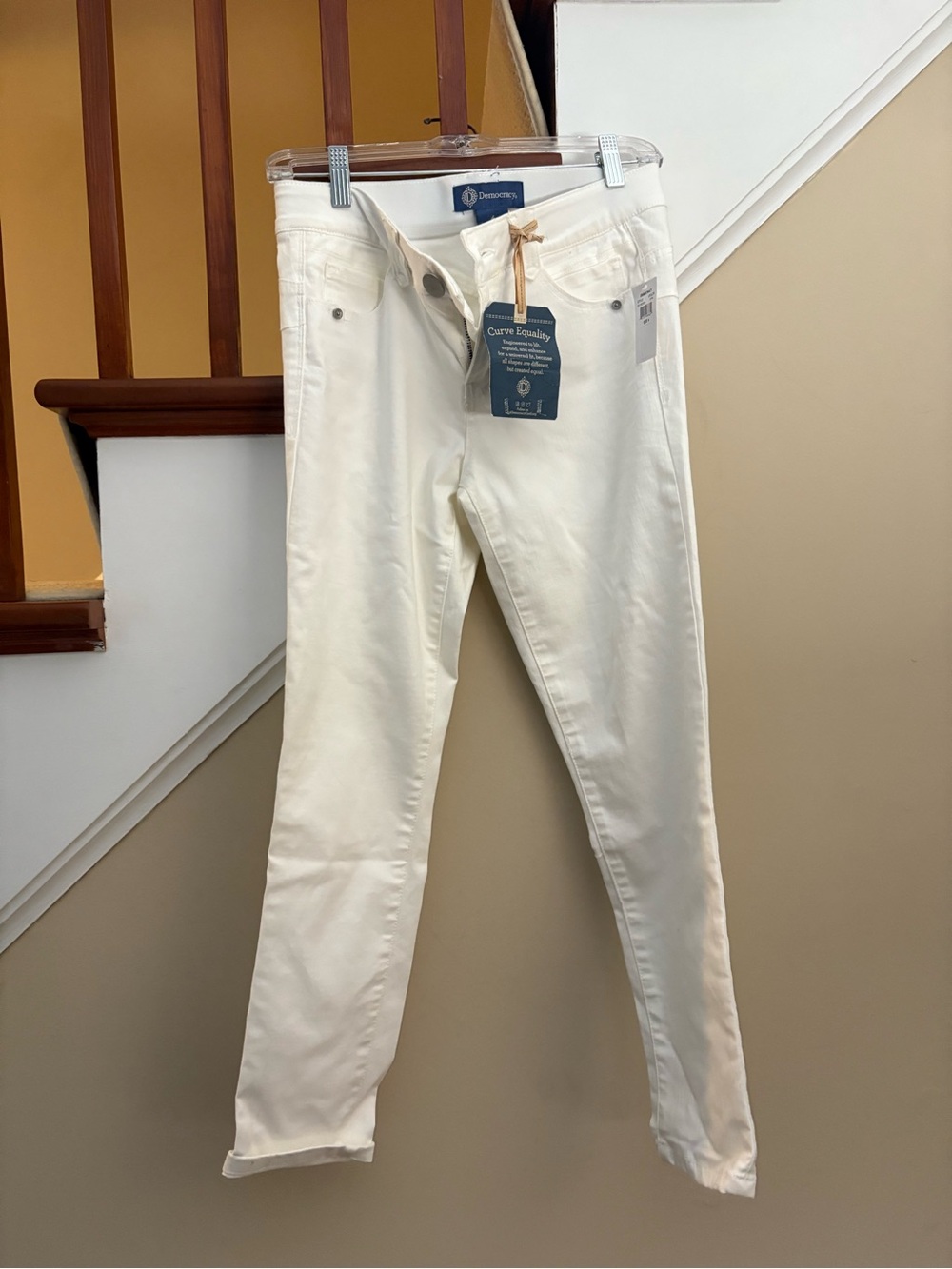 Democracy Cream White Skinny Jeans